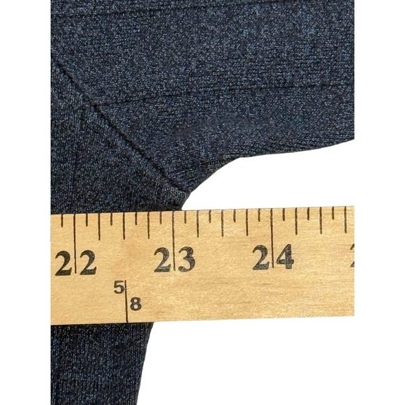 Arrow Men's V-Neck Long Sleeve Textured Knit Sweater XL Blue Cotton Blend - Picture 5 of 7